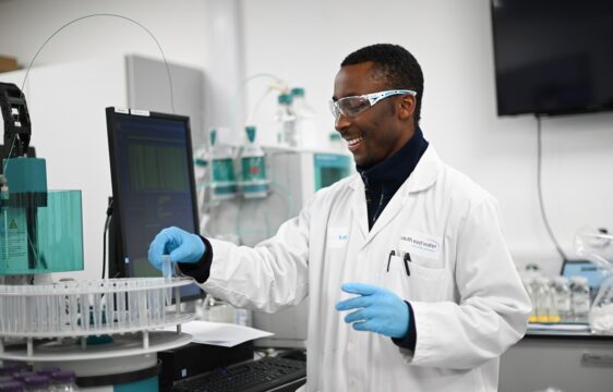 South East Water staff member working in our laboratory