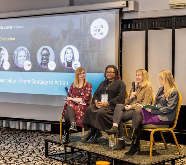 A speaker panel at the vulnerability conference